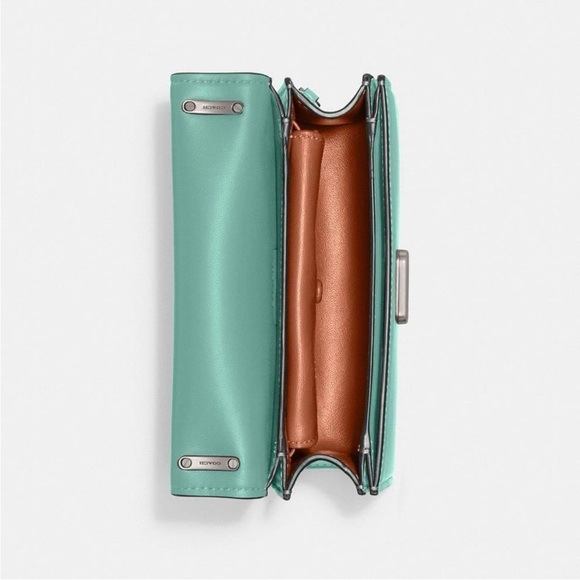 NWT Coach Crossbody Bandit Crossbody Tiffany Blue Lux Refined Leather - Picture 2 of 8